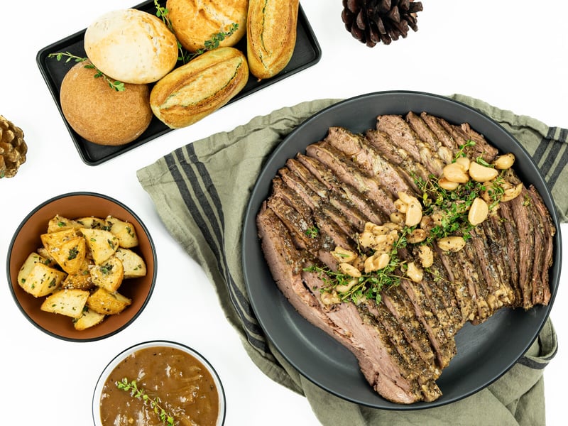 Braised Beef Brisket with Onion Gravy — Salt Wind Catering