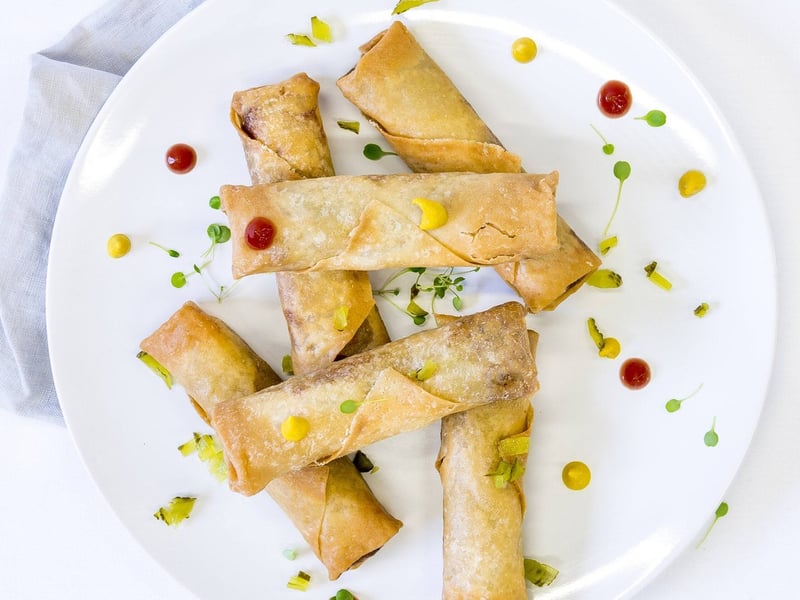 Cheeseburger Spring Rolls — Salt Wind Catering
