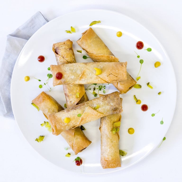 Cheeseburger Spring Rolls — Salt Wind Catering
