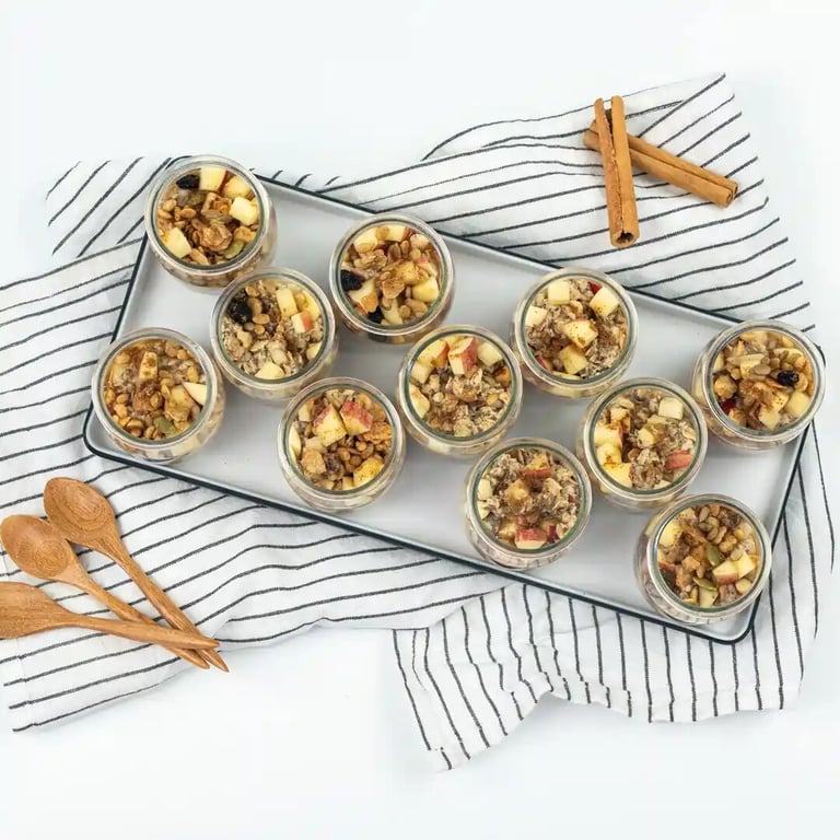 Chia, Apple & Oat Parfait — Salt Wind Catering