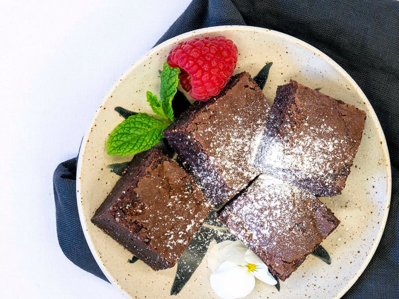 Chocolate Brownie Cubes: Salt Wind Catering