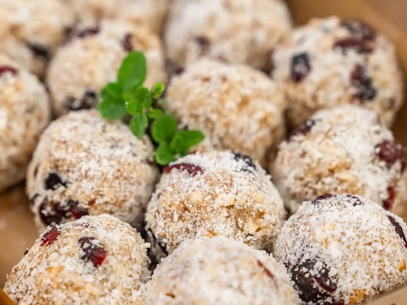 Cranberry & Lime Power Balls: Salt Wind Catering