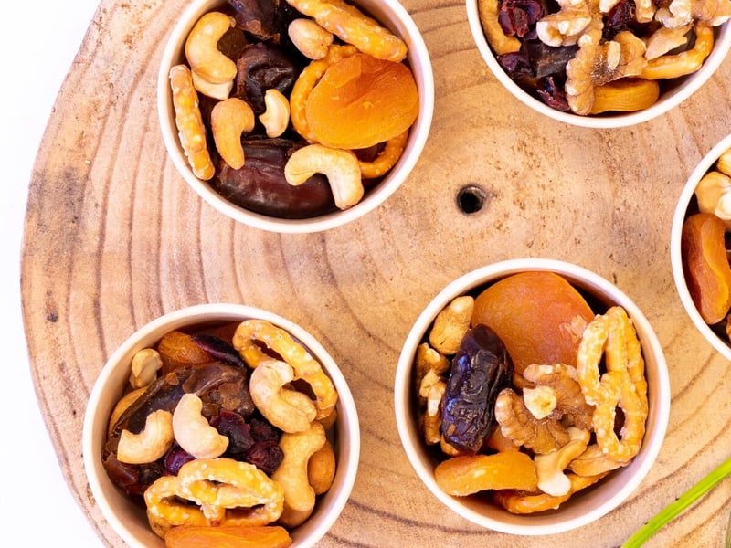 Dried Fruit & Nut Cups: Salt Wind Catering