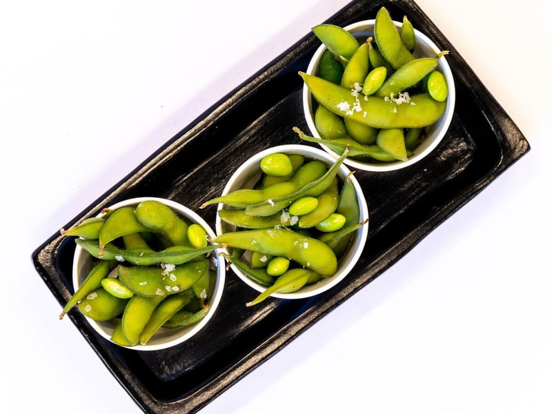 Edamame Cups: Salt Wind Catering