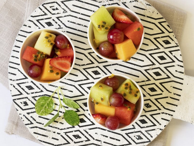 Fruit Salad Cups: Salt Wind Catering