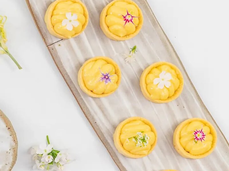 Lemon Curd Tartlets: Salt Wind Catering