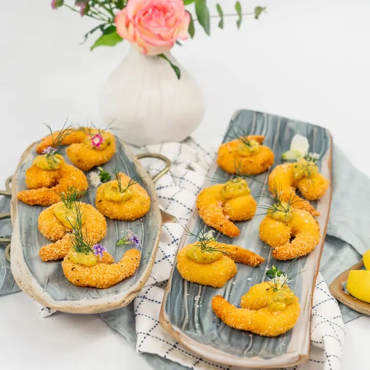 Lightly Crumbed Prawns — Salt Wind Catering