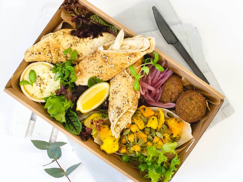 Mediterranean Mezze Box — Salt Wind Catering
