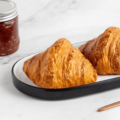 Mini Croissants with Jam and Butter