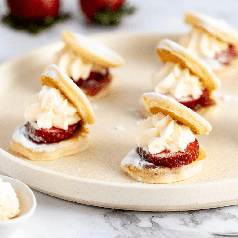 Mini Pancakes with Jam & Cream — Salt Wind Catering