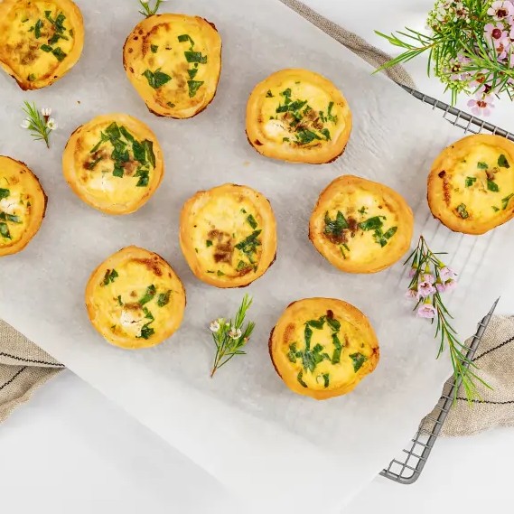 Onion, Chard & Feta Tarts — Salt Wind Catering