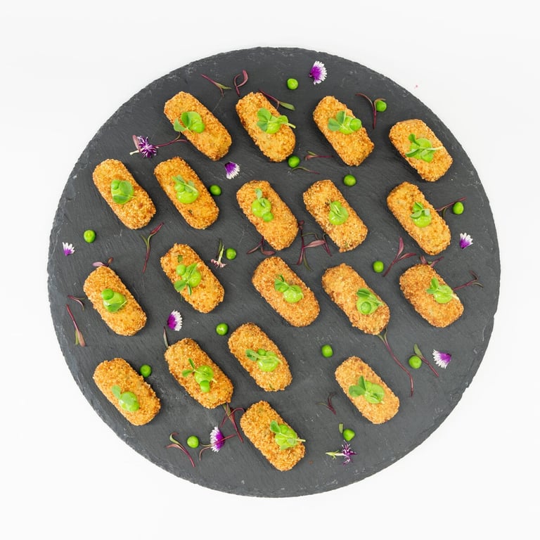 Pea & Mint Croquettes — Salt Wind Catering