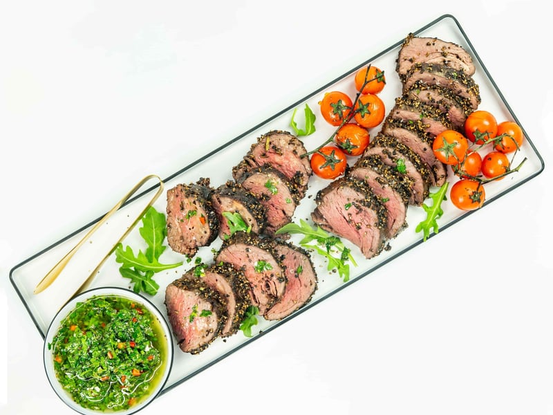 Pepper Crusted Beef Fillet — Salt Wind Catering