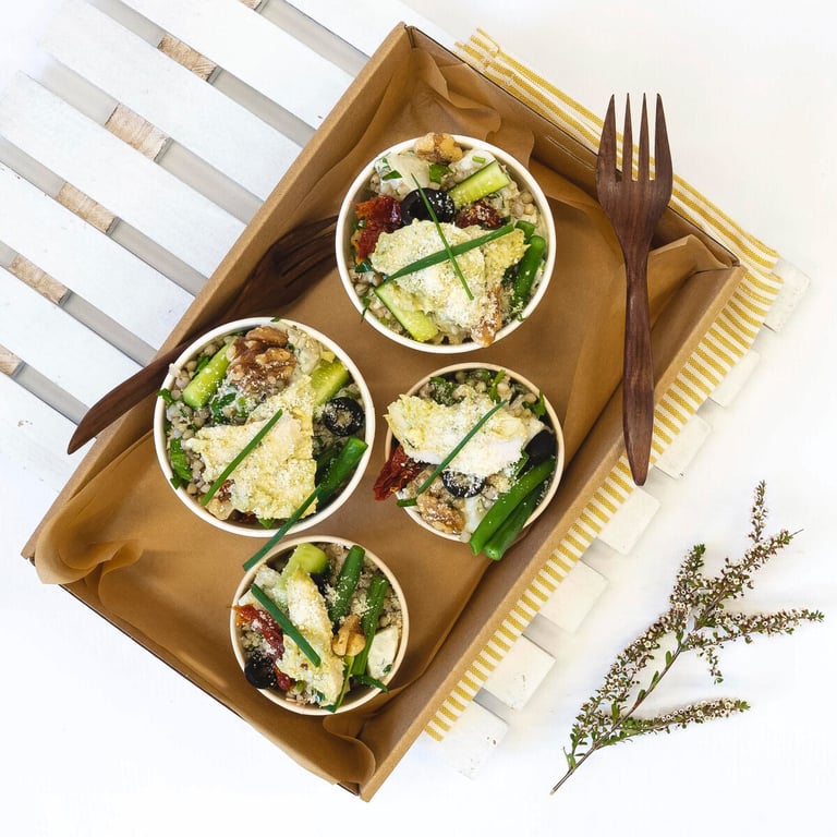 Pesto Chicken Salad Bowls — Salt Wind Catering