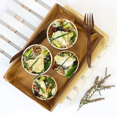 Pesto Chicken Salad Bowls