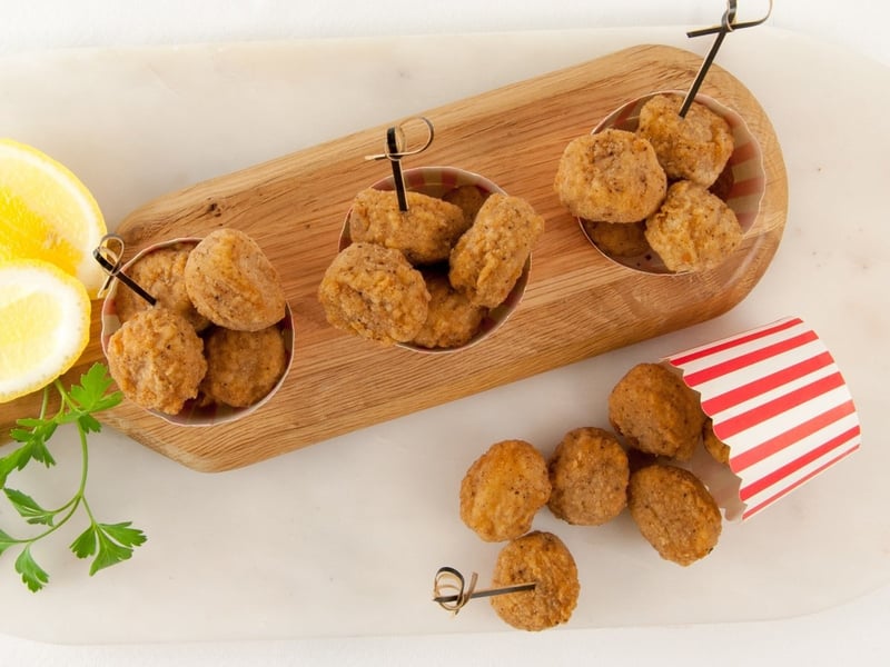 Popcorn Chicken Cups — Salt Wind Catering