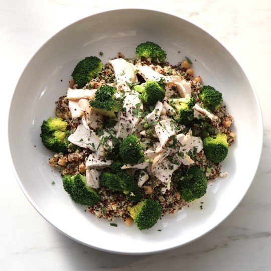 Quinoa, Chicken & Chickpea Salad — Salt Wind Catering