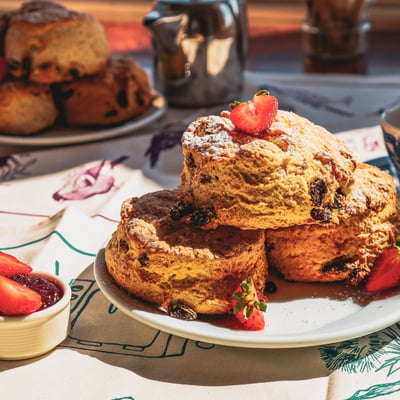 Cornish Cream Tea & Saffron Bun (For Two)