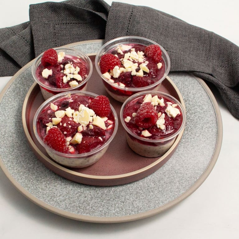 White Chocolate & Strawberry Overnight Oats — Salt Wind Catering