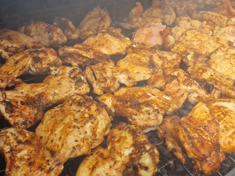 Charcoal BBQ at an outdoor Cornwall event
