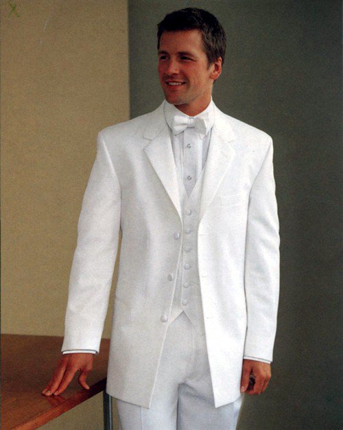 White Tux for Groom