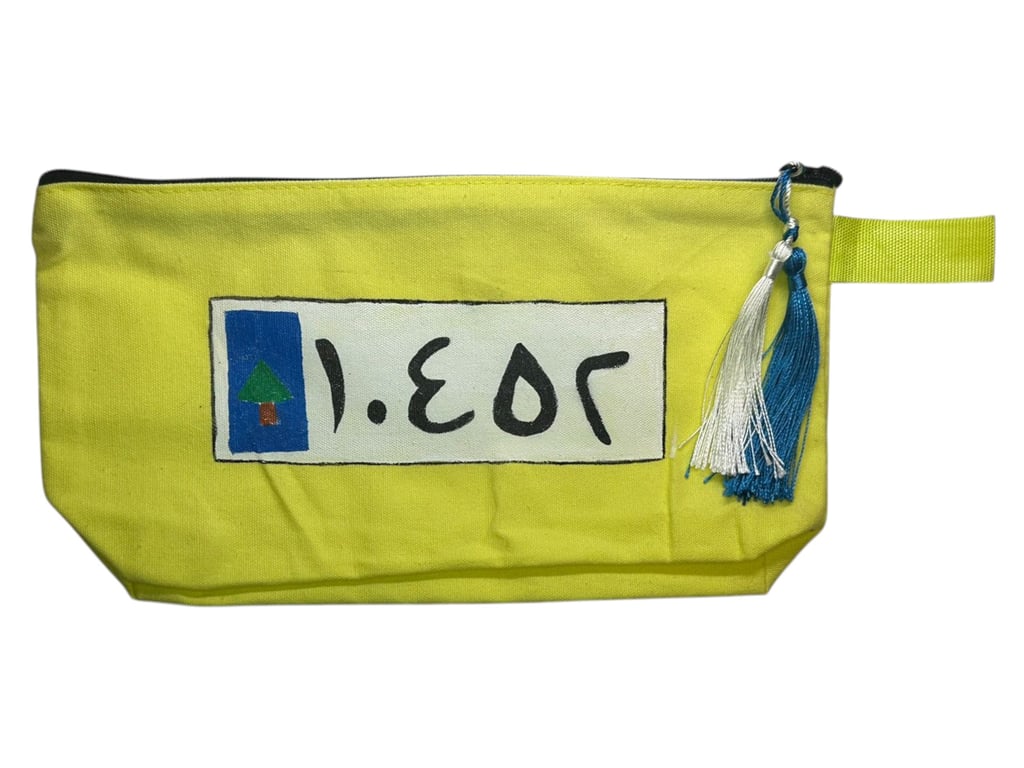 Toot aa Beirut Hand-Painted Zip Pouch
