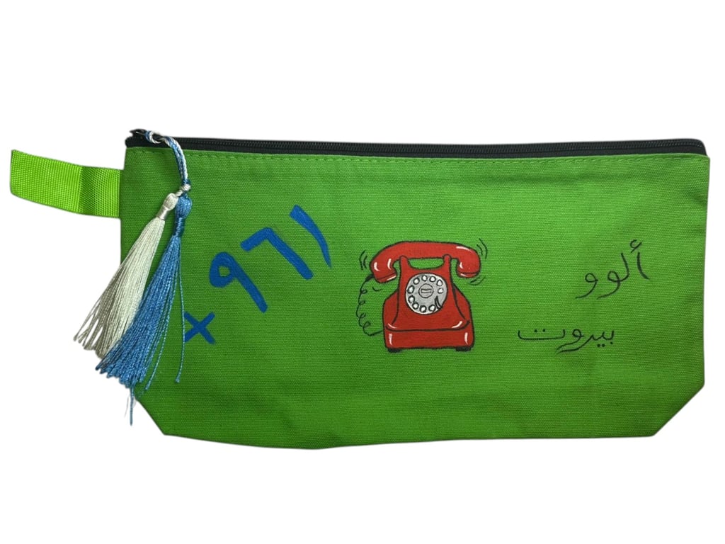 Beirut Hand-Painted Zip Pouch