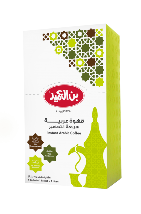 Al Ameed Instant Arabic Coffee - Dark Blend with Cardamom 24gx6 Sachets