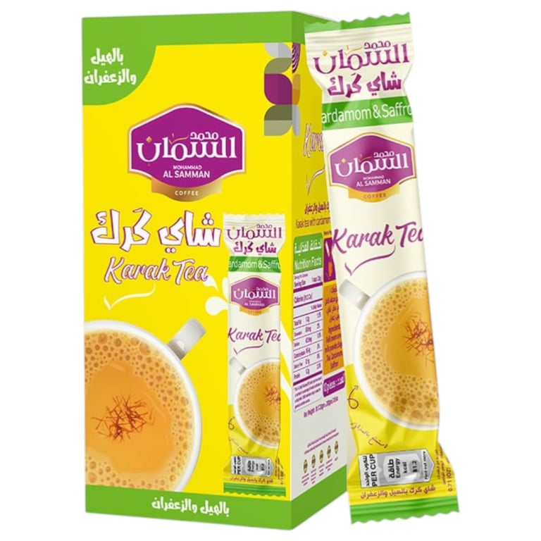 Mohammad Al Samman Karak Tea with with Cardamom and Saffron 10 Sachets