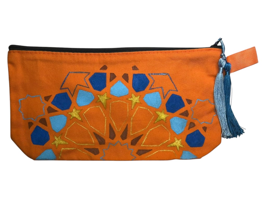 Fayrouz Hand-Painted Zip Pouch