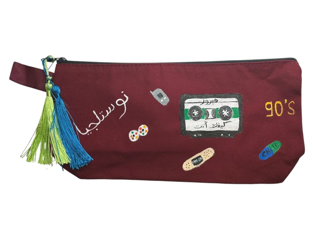 Nostalgia Hand-Painted Zip Pouch