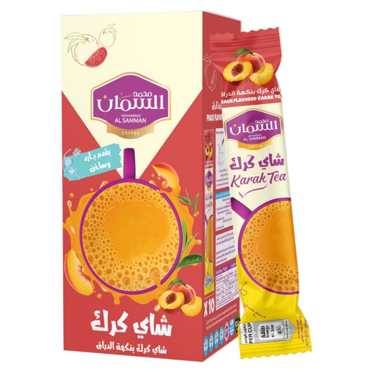 Mohammad Al Samman Peach Karak Tea 10 sachets