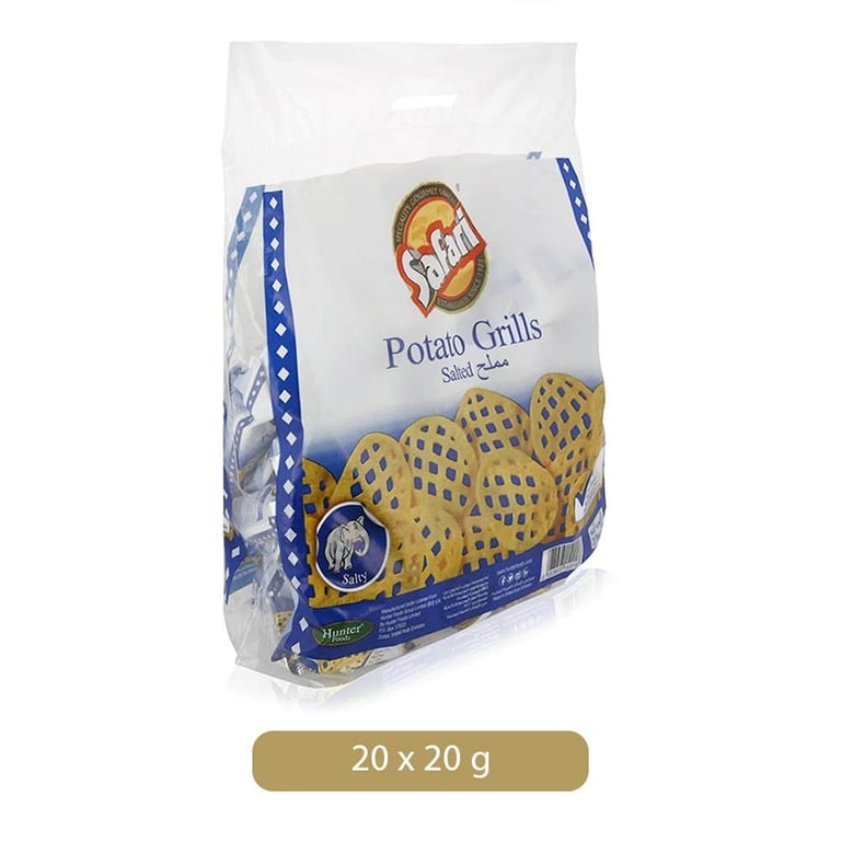 Safari Salted Flavoured Potato Grills - 20 x 20 g