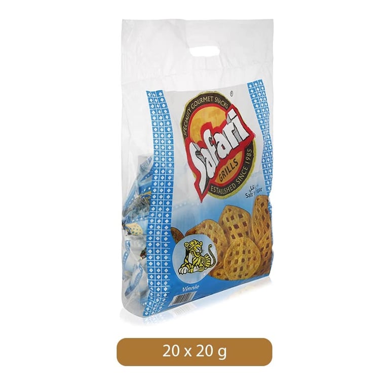 Safari Salt & Vinegar Potato Grills - 20 x 20 g