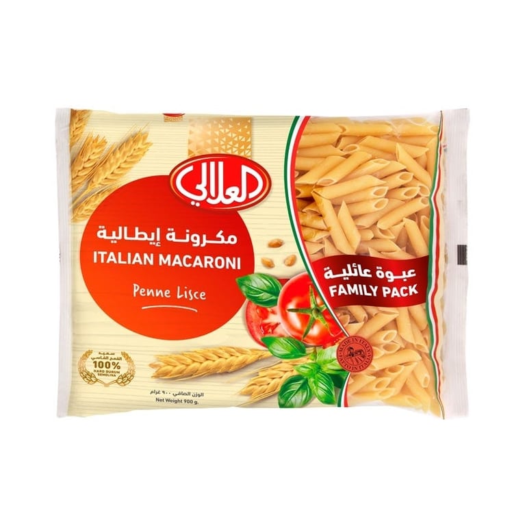 Al Alali Italian Macaroni Penne Lisce Pasta - 900 g
