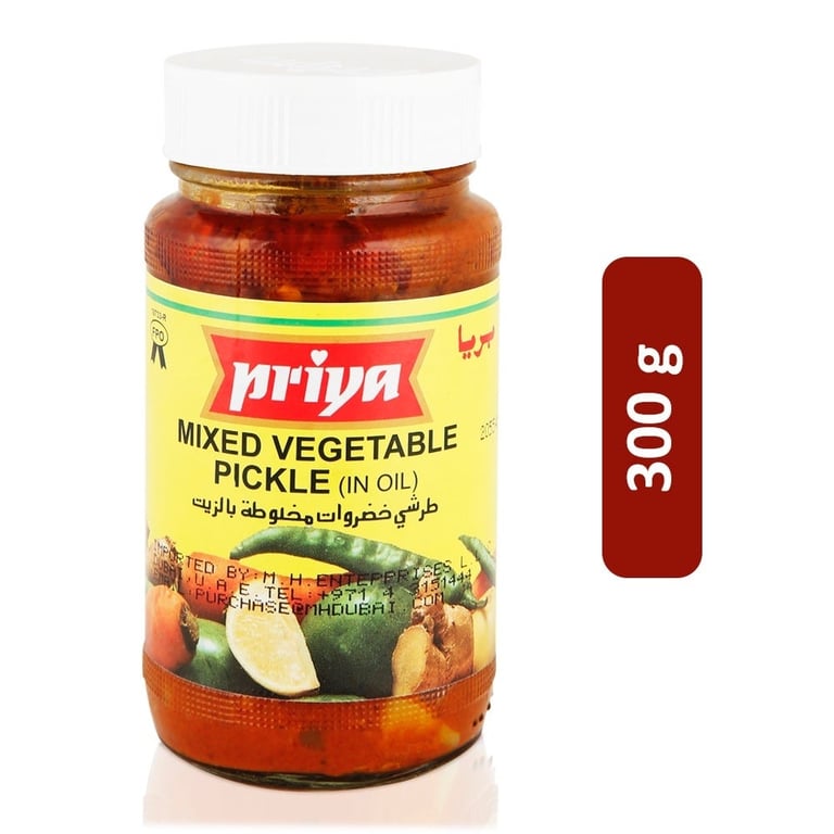 Priya Mix Vegetable Pickle in Oil - 300 g