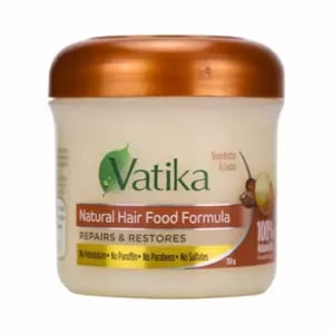 Vatika Natural Hair Food Formula Repairs and Restores Hairs with Shea Butter and Castor- 150gms