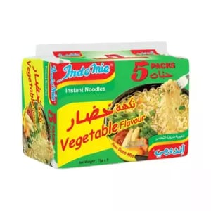 Indomie Instant Noodles, Maggie Noodles Sotto Mie with Vegetable Flavour, 5 Pack- 5X75gms