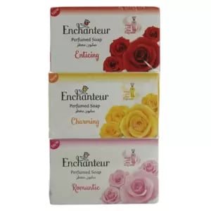 Enchanteur Perfumed Soap Assorted Flavours with Fine Fragrance- 3X125gms