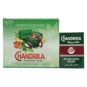 Chandrika Ayurvedic Soap, Vegetable Oil Soap, Pack of 10- 10X75gms