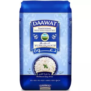 Daawat Traditional White Indian Basmati Rice, 2kg