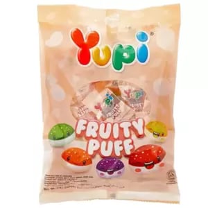 Yupi Fruity Puff, Assorted Fruit Candies - 110gms