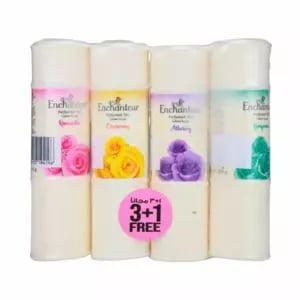 Enchanteur Perfumed Body Talc Powder- Pack of 3 + 1