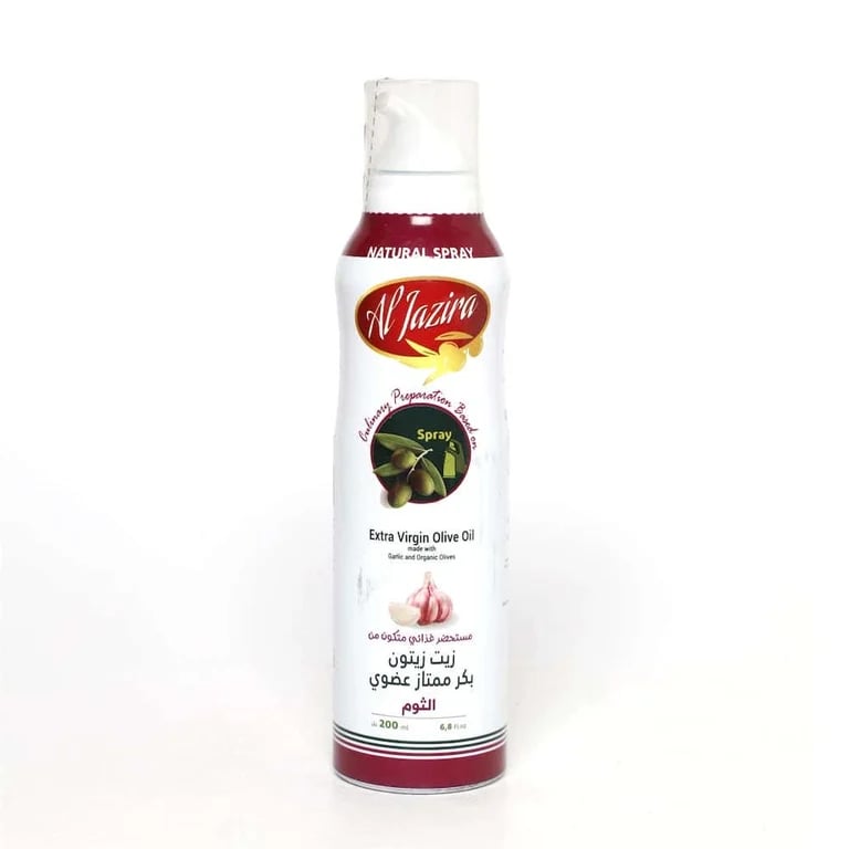 Al Jazira Extra Virgin Olive Oil Spray Made With Garlic and Organic Olives 200ml