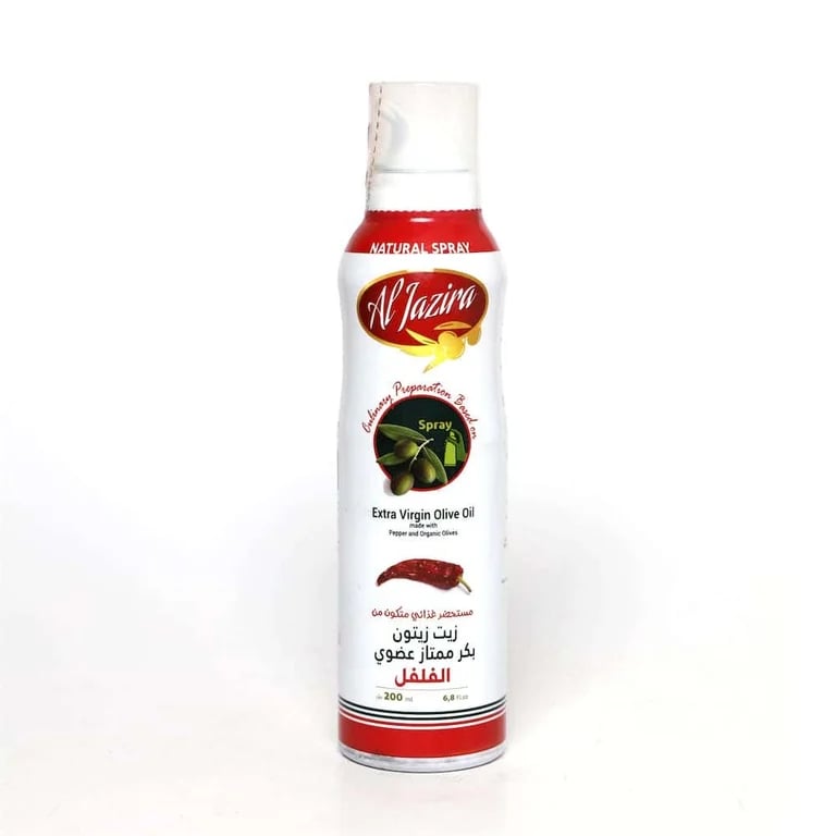 Al Jazira Extra Virgin Olive Oil Spray with Pepper and Organic Olives - 200ml