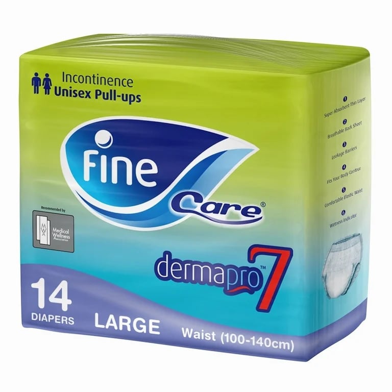 Fine Care Incontinence Unisex Large Waist (100-140 cm) - 14 Pcs