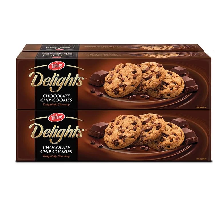 Tiffany Delights Chocolate Chip Cookies - 4 x 100g