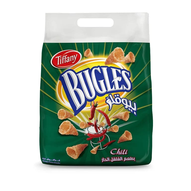Tiffany Bugles Chili Flavor Crispy Corn Snacks - 22 x 13 g