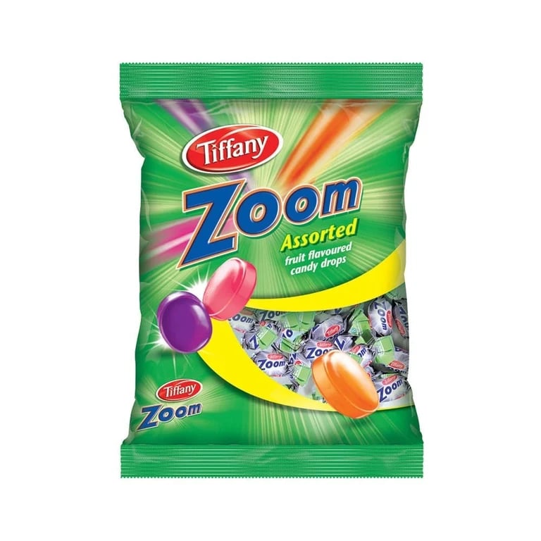 Tiffany, Zoom, Fruit Flavoured Candy Drops, 600g