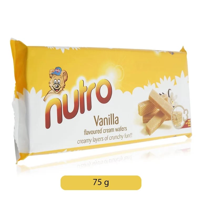 Nutro Vanilla Flavoured Cream Wafers - 75 gm